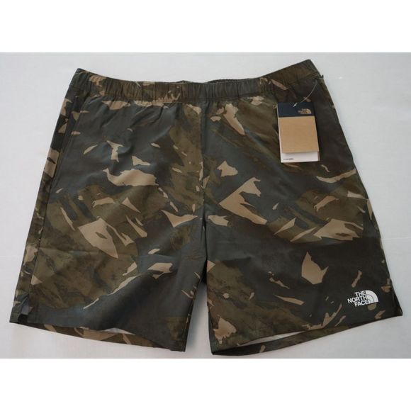 The North Face NF0A7QL394Y Men's Sz L Camo Printed Wander On Shorts - Picture 1 of 7